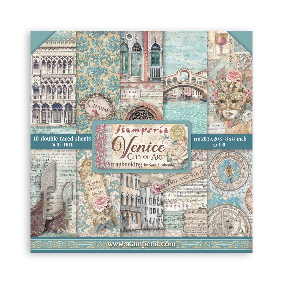 Stamperia - Venice City of Art 8x8 Paper Pad