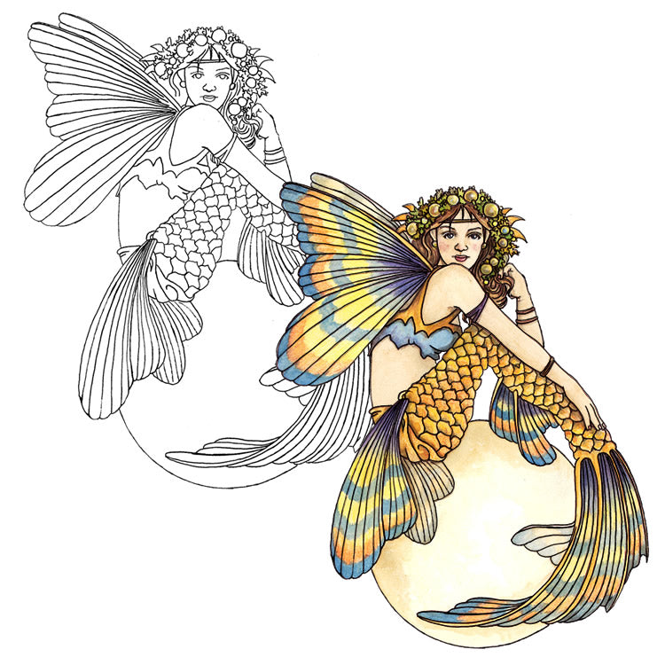 Linda Ravenscroft: Golden Pearl DigiStamp