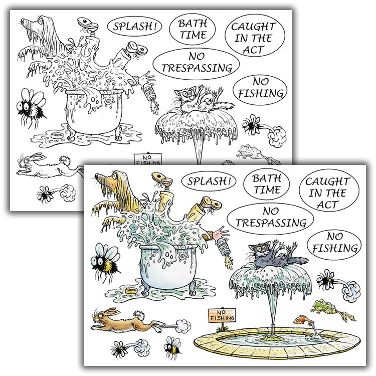 Mark Bardsley: Bath Time DigiStamp