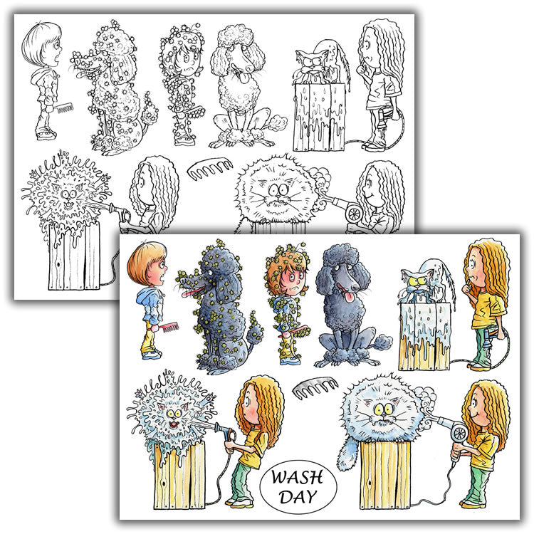 Mark Bardsley: Wash Day DigiStamp