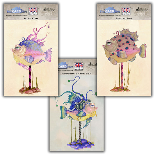 Linda Ravenscroft: Mythical Creatures - Fish Carnival Stamps