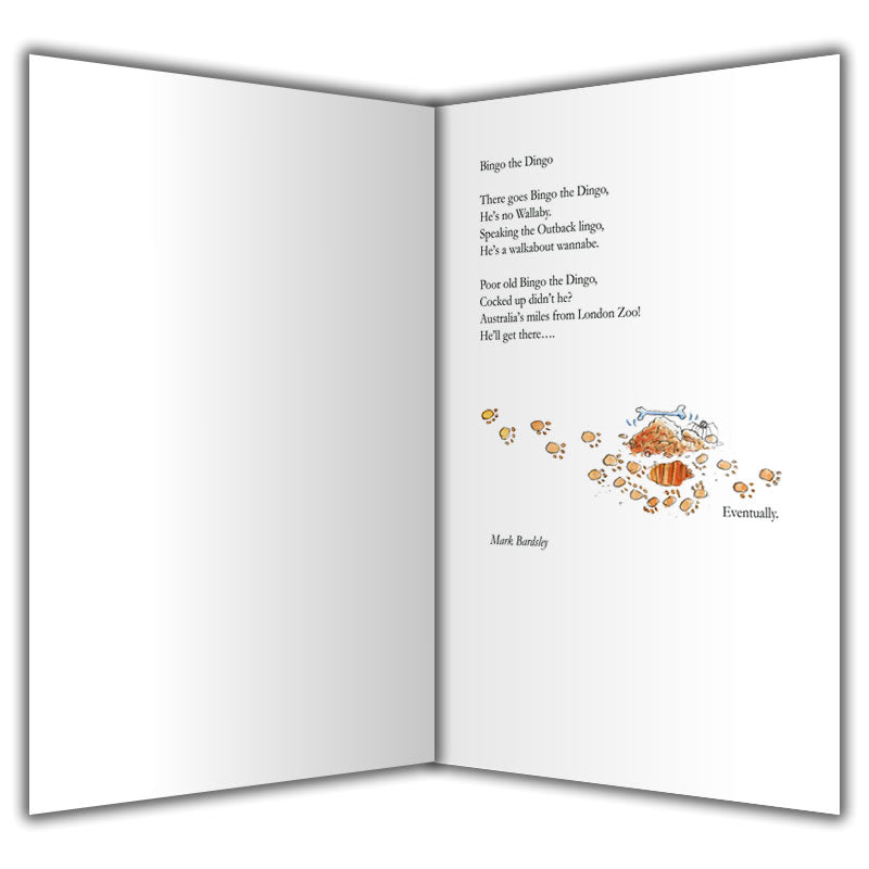 Bingo The Dingo Greetings Card