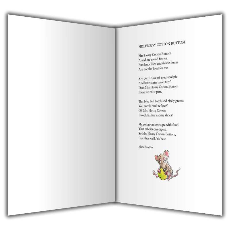 Mrs Flossy Cotton Bottom Greetings Card