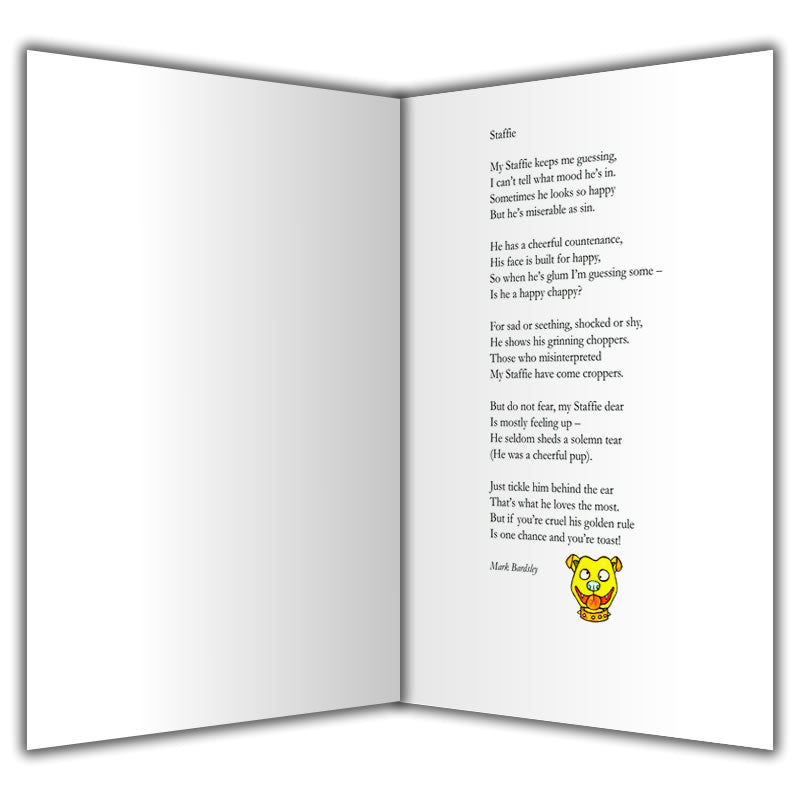 Staffie Greetings Card