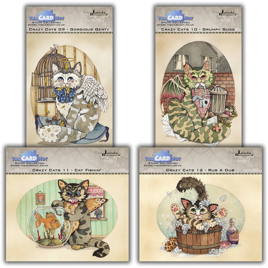Linda Ravenscroft: Crazy Cats - Kitty Mischief Stamp Collection