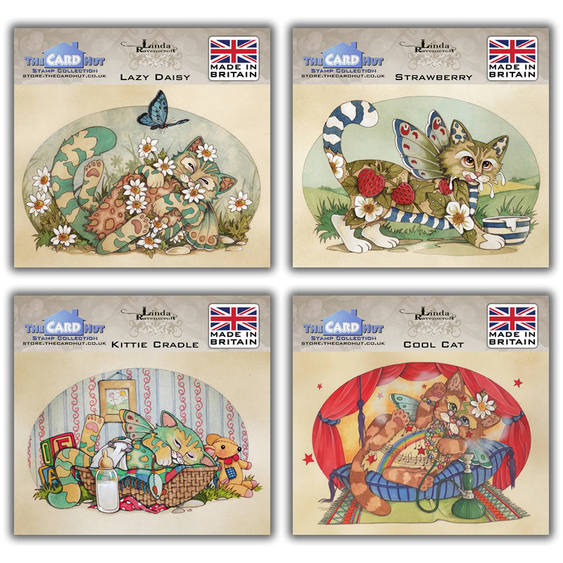Linda Ravenscroft: Crazy Cats - Kittie Characters Stamp Collection