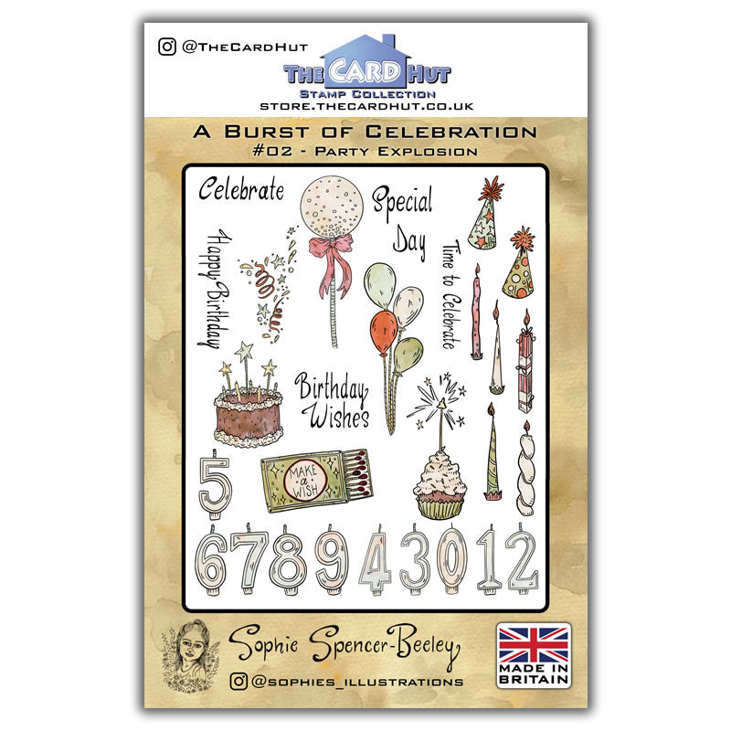A Burst of Celebration Stamp Collection by Sophie Spencer Beeley