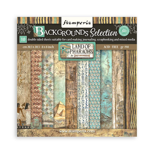 Stamperia - Land of Pharaohs 8x8 Background Selection