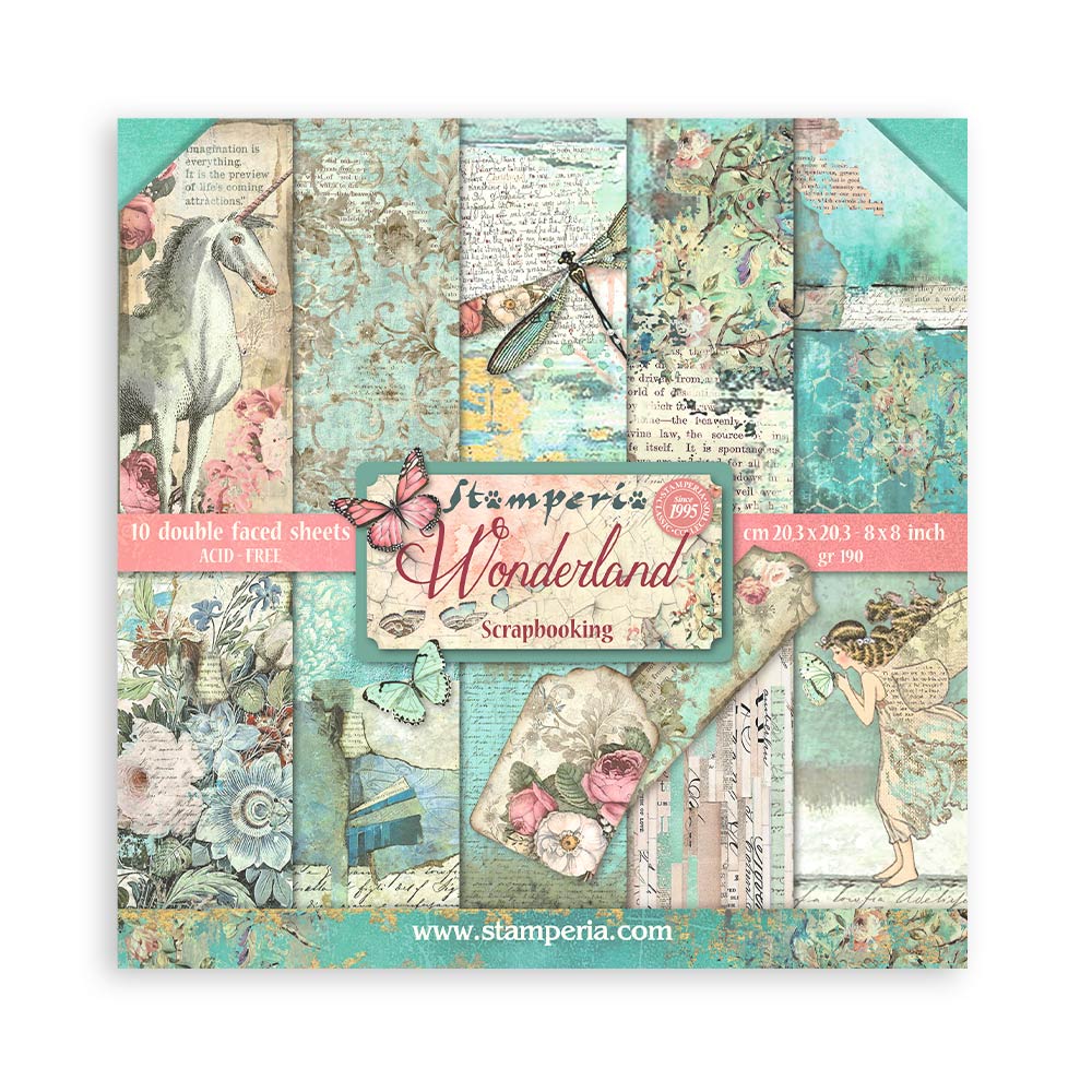 Stamperia - Wonderland 8x8 Paper Pad