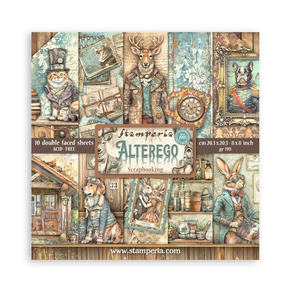 Stamperia - Alterego 8x8 Paper Pad