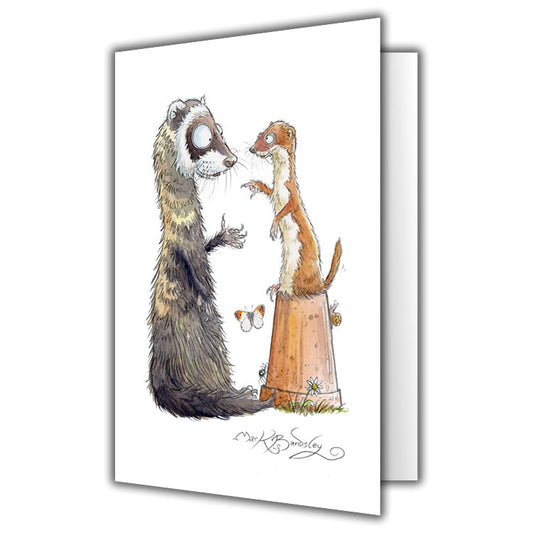 Ferret & Weasel Greetings Card