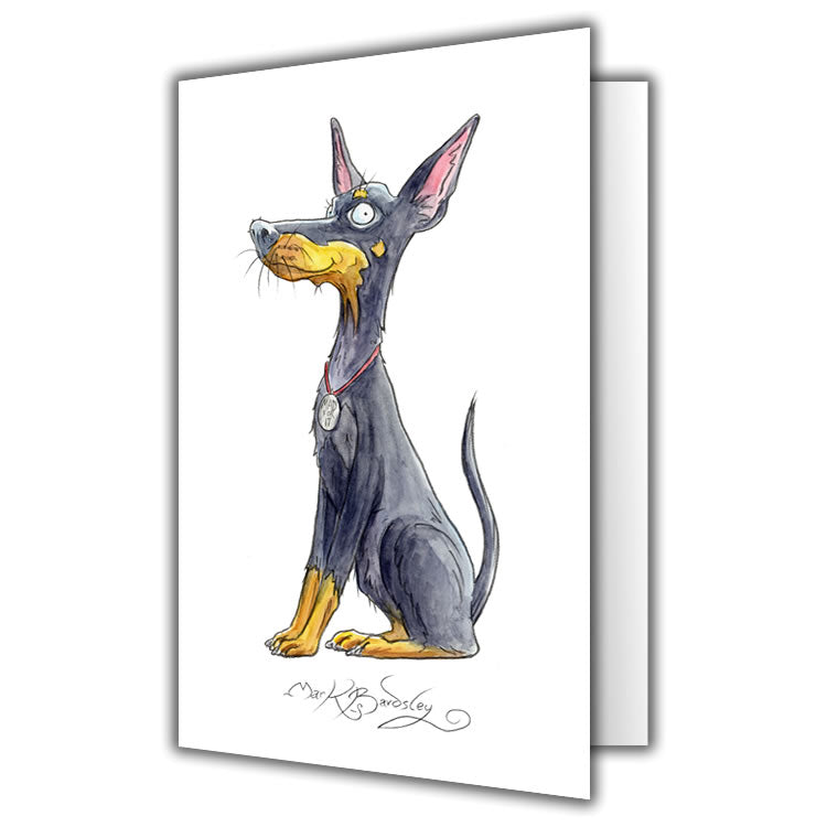 Manchester Terrier Greetings Card