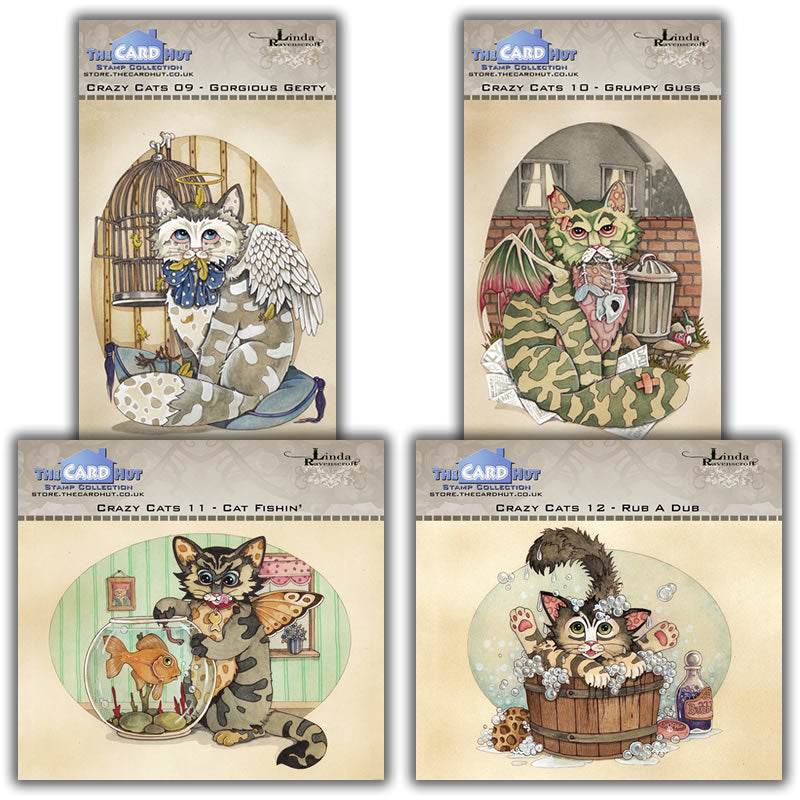 Linda Ravenscroft: Crazy Cats - Kitty Mischief Stamp Collection