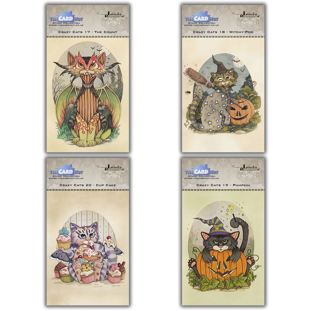 Linda Ravenscroft: Crazy Cats - Spooky Kitties Stamp Collection