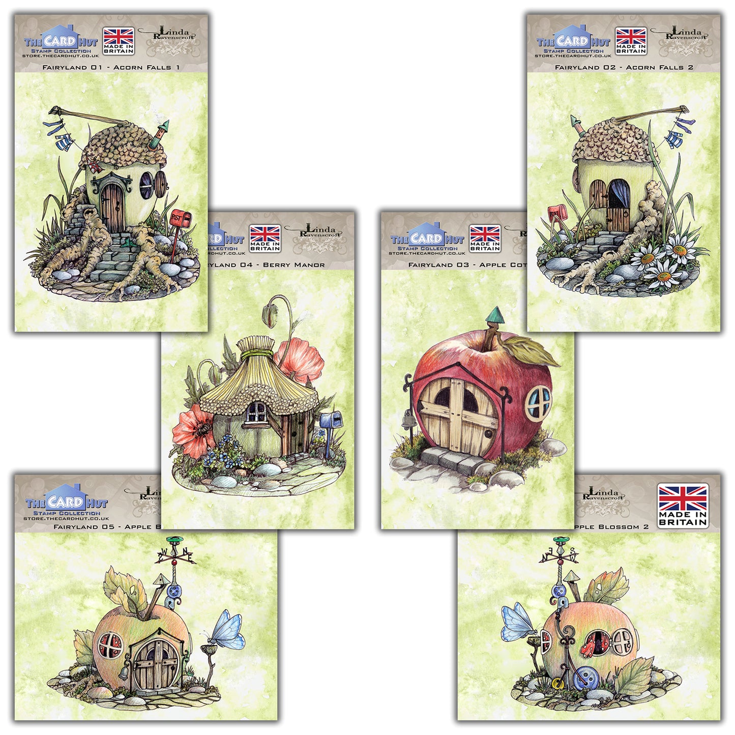 Linda Ravenscroft: Fairyland - Fruity Houses Stamp Collection