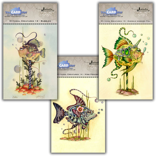 Linda Ravenscroft: Mythical Creatures - Fancy Fish Stamps